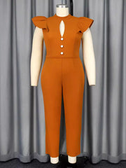 Fashion Hollow out High Waist Jumpsuit