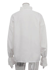 Casual Loose Ruffle Flare Sleeve Shirt