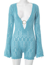 Sexy Deep V Neck Hollow Out Skinny Rompers