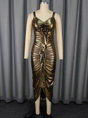 Sexy Sleeveless Ruffles Bodycon Party Dress