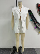 Fashion V-neck Sleeveless Button Romper