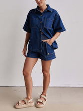 Vintage Loose Shirt Denim Shorts Sets