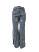 Fashion Fringe Side Slit Jeans