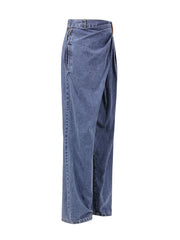 Casual Oversized Draped Jeans
