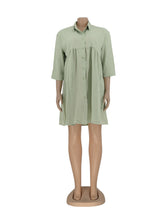Casual Short Sleeve Loose Shirt Dress