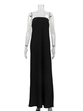 Fashion Strapless Sleeveless Loose Maxi Dress