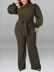 Plus Size Off Shoulder Elegant Jumpsuits