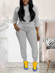 Pullover Hoodie Tracksuit Two Piece Sets
