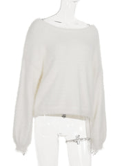 Fashion One Shoulder Loose Pullover Sweater