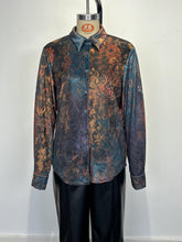 Vintage Print Long Sleeve Button Casual Shirt