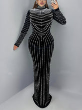 Elegant Rhinestones Party Evening Gown Dress