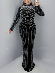 Elegant Rhinestones Party Evening Gown Dress