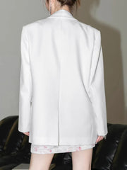 Fashion Flower Embellishment Loose Blazer