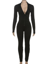 Sexy V-Neck Sport Yoga Slim Jumpsuit