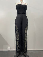 Sexy Lace Tube Top And Wide-Leg Pants Sets