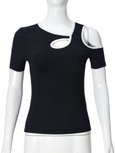 Fashion Cutout Tee T-Shirt Top