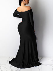 Elegant Off Shoulder Prom Evening Dress