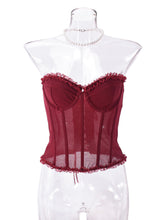 Sexy Back Lace Up Corset Wrap Chest Tops