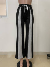 Casual Drawstring Waist Loose Colorblock Sweatpants