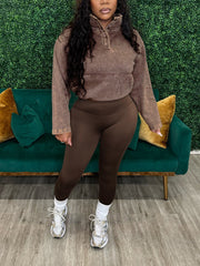 Washed Sweatshirt Tight Pant Sports Casual Sets