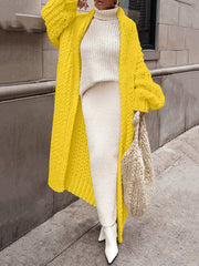 Fashion Thick Needle Loose Long Sweater Coat