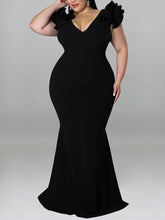 Elegant V Neck Ruffle Sleeve Party Nightclub Dress
