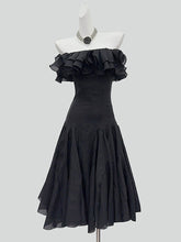 Elegant Off Shoulder Ruffle Cinched Waist Maxi Dress