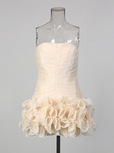 Elegant Strapless Ruch Puffy Mini Dress