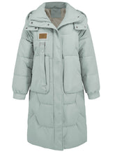 Fashion Zipper Hooded Cotton Padded Coat