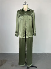 Casual Print Shirt Wide leg Pants Casual Set