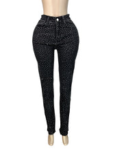 Fashion Rhinestone Slim Ripped Jeans