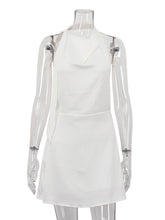 Sexy Halter Backless Lace-up Mini Dress