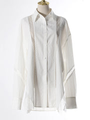Casual Loose Lace Patchwork Shirt