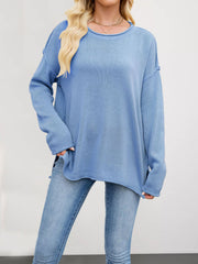 Casual Crewneck Oversized Knit Sweater