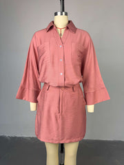 Fashion Batwing Sleeve Shirt and Shorts Skirts Sets