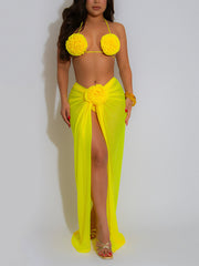 Sexy Beach Bikini Cover up Three Piece Set