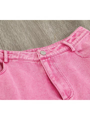 Irregular Design Hollow Out Straight Jeans