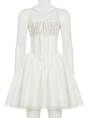 Sexy Lace Spaghetti Strap Bubble Dress