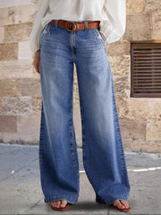 Retro Loose Wide-Leg Denim Jeans