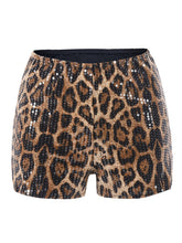 Leopard Sequin Skinny Mini Short