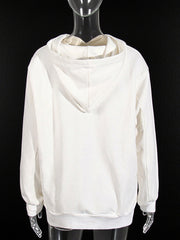 Fashion Simple Style Loose Pullover Hoodie