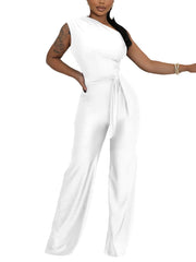 Elegant One Shoulder Sleeveless Slim Jumpsuit