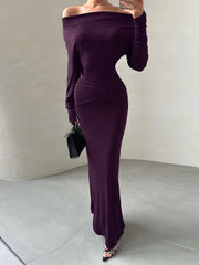 Elegant Off Shoulder Cinched Waist Bodycon Dress