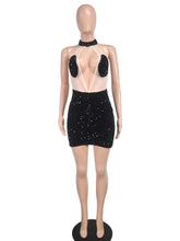 Sexy Halter Neck Sequin Bodycon Tube Mini Dress