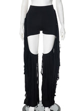 Fashion High Waist Hollow out Fringe Pants