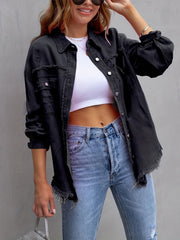 Casual Ripped Distressed Denim Jacket