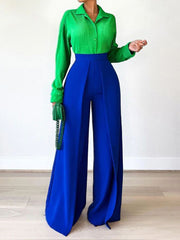 Casual High Waist Wide Leg Pants