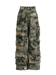 Casual Camo Multi-pocket Cargo Jeans