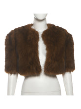 Fashion Faux Fur Plush Fleece Cropped Jacket