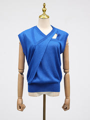 Casual Cross Irregular T-Shirt Top